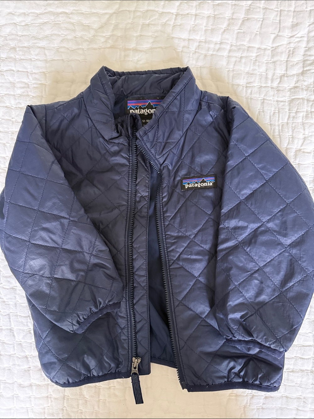 Patagonia Kids Navy Quilted Puffer Jacket